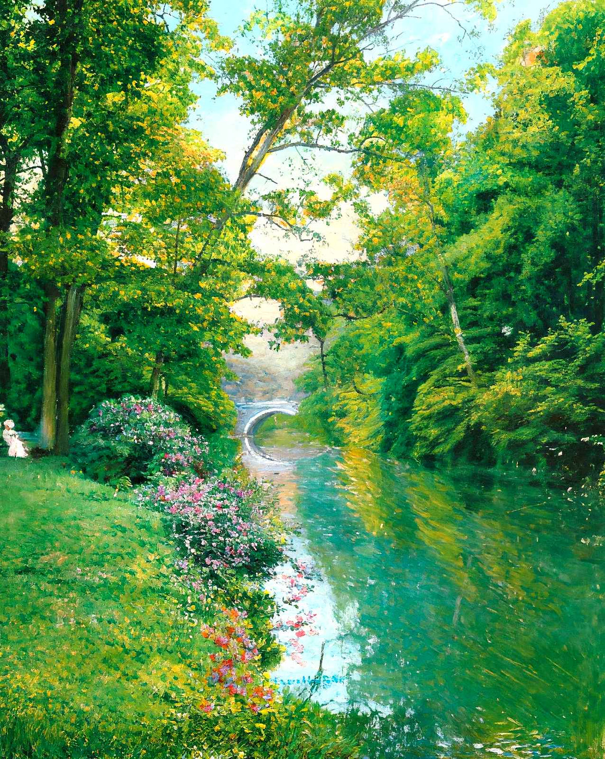 Wissahickon Creek, Philadelphia PA in 1906 art print