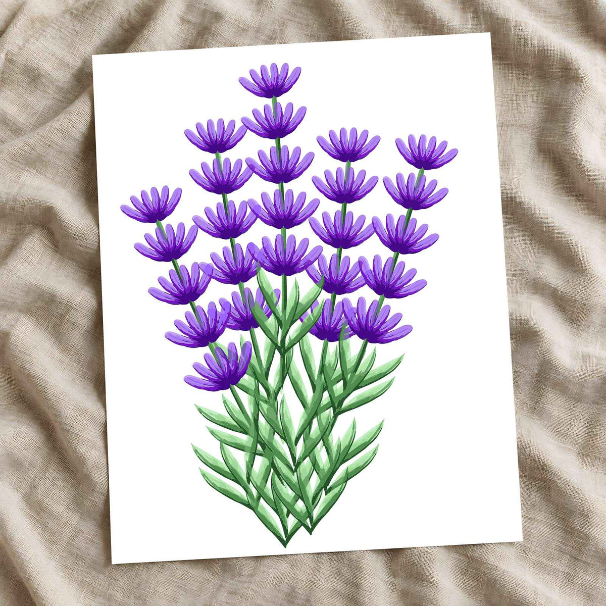 Bunch of Purple Flowers by Riswan Ratta Art Print Wall Decor