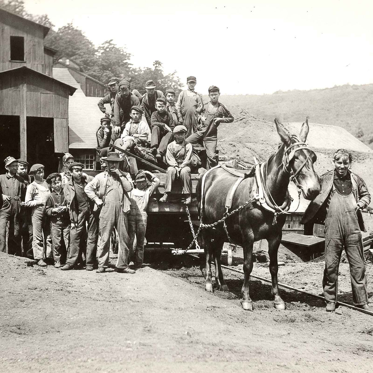 Noon Hour, Potts Colliery, Ashland, PA 1906 photo print