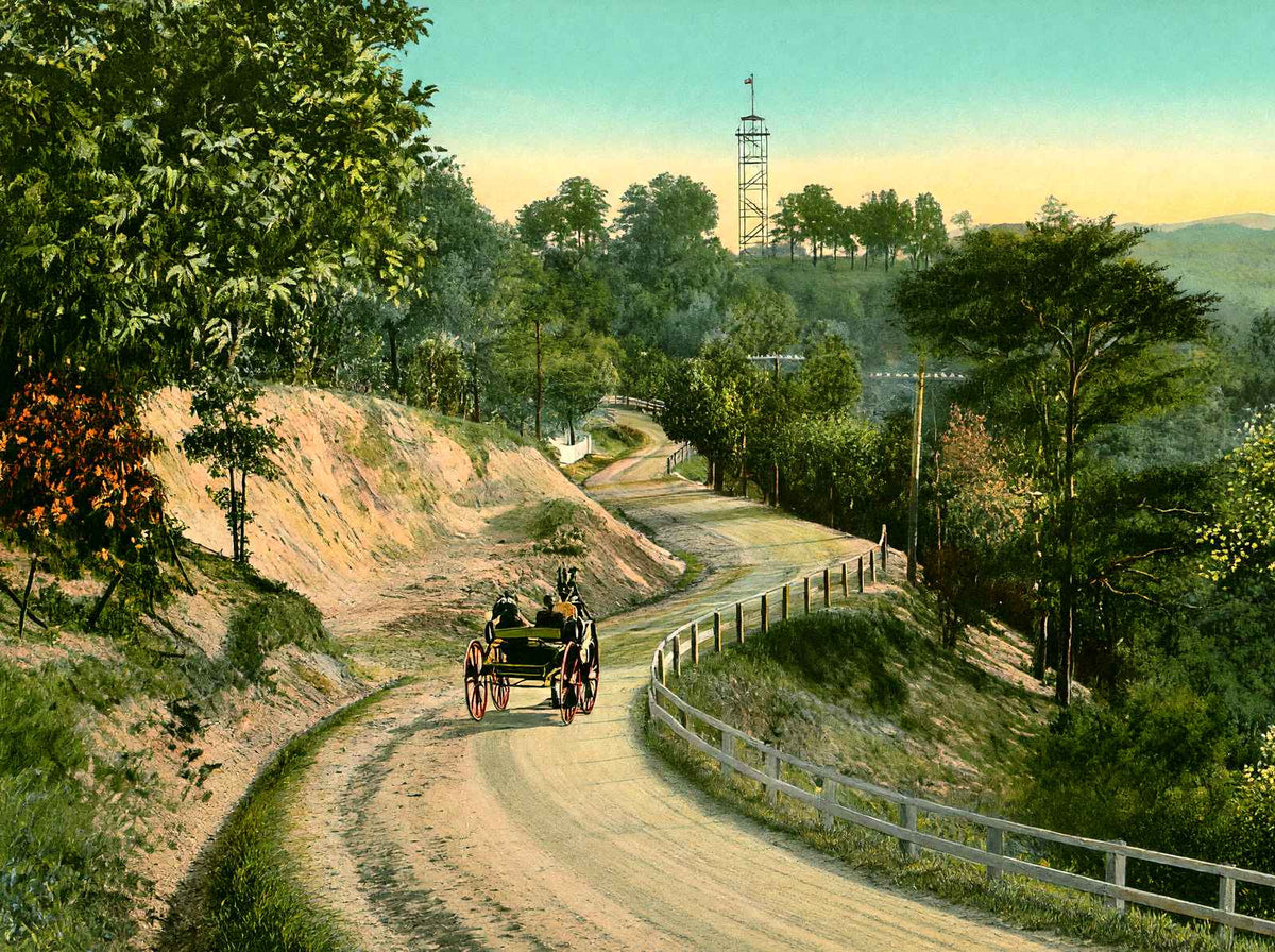 Government Blvd & Missionary Ridge, TN (1905) vintage print