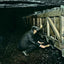Coal Mining Spragging Cars in 1908 vintage print