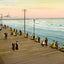 Chair Parade on Boardwalk, Atlantic City NJ vintage print