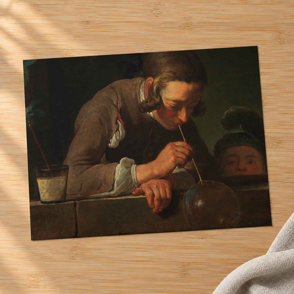 Soap Bubbles art print by Jean Siméon Chardin (1733)