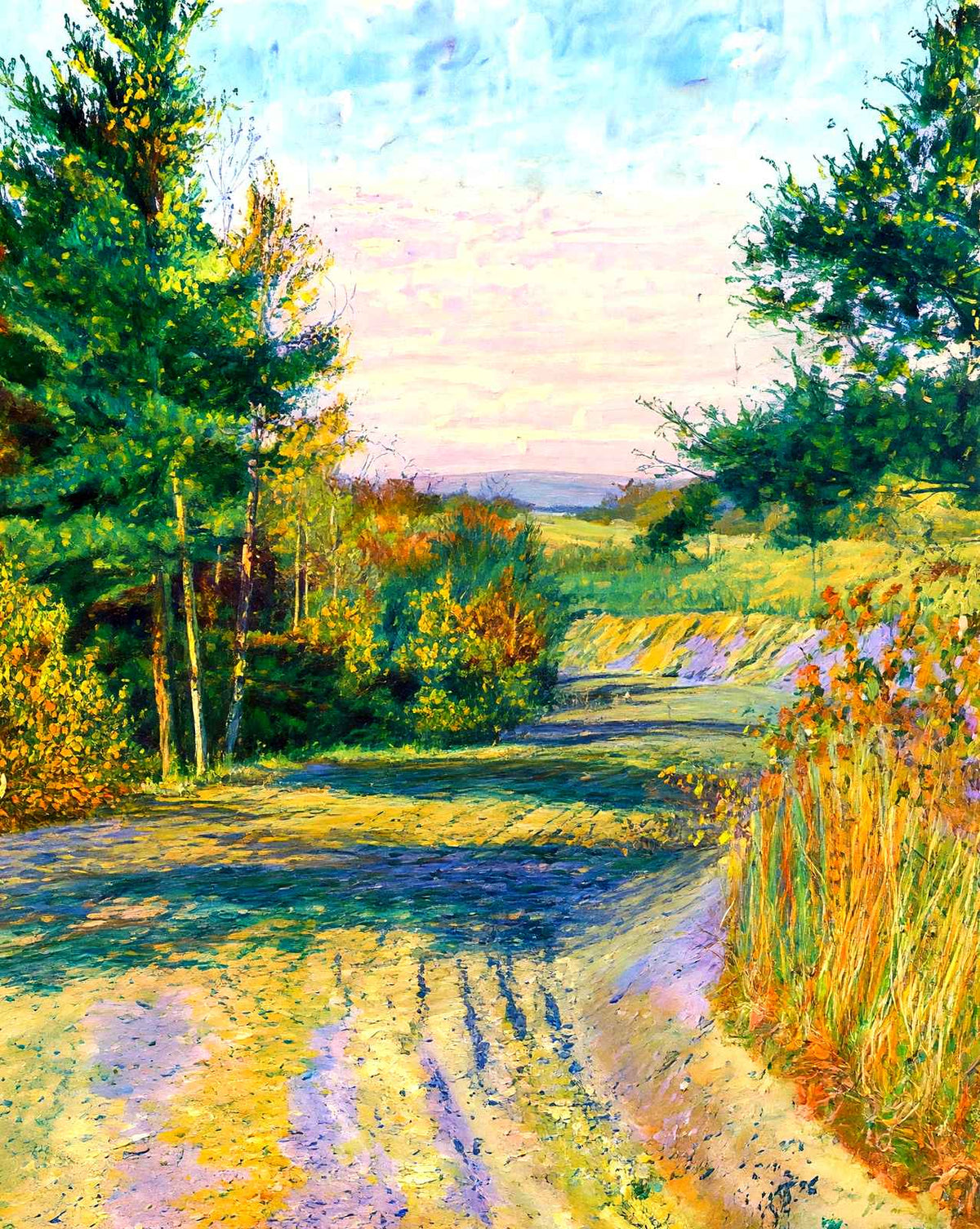 Billings Park Driveway, Superior, WI 1906 painting