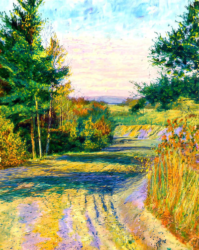 Billings Park Driveway, Superior, WI 1906 painting