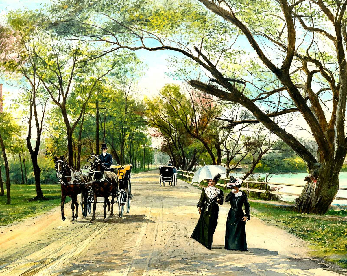 Willow Drive, Lakewood, NJ in 1905 art print