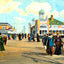 Steel Pier & Boardwalk, Atlantic City, NJ painting