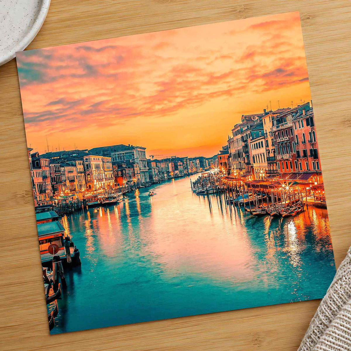 Grand Canal from Rialto Bridge, Venice, Italy Photo Print Wall Decor