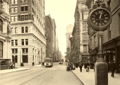 Fifth Ave at Wood St, Pittsburgh, PA 1907 photo print