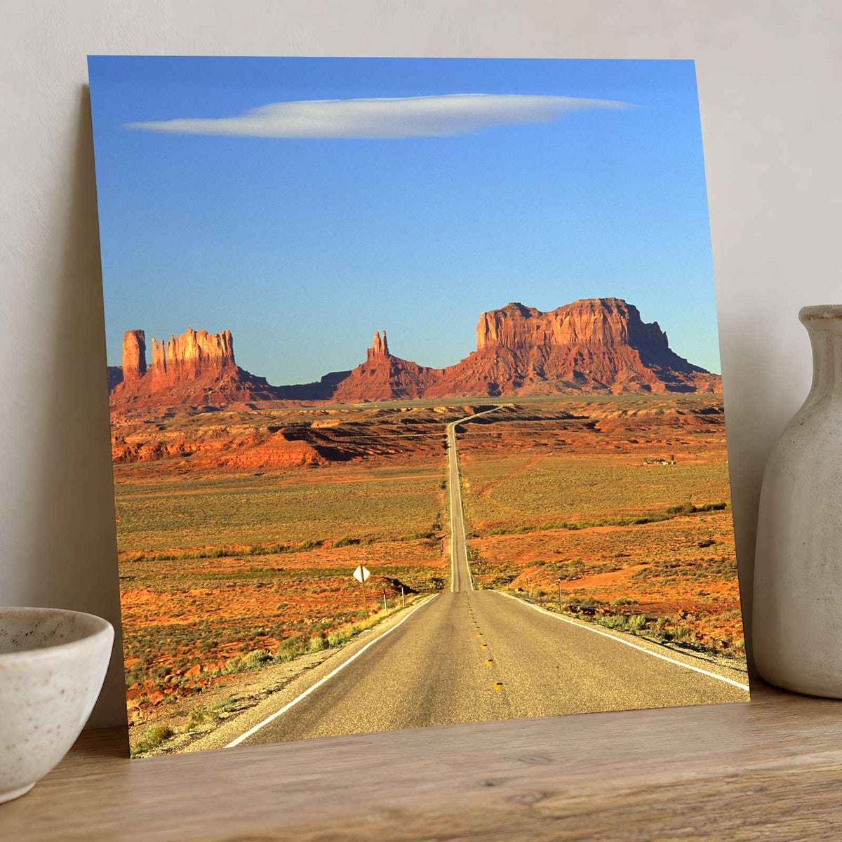 Monument Valley with Road in Arizona Photo Print Wall Decor