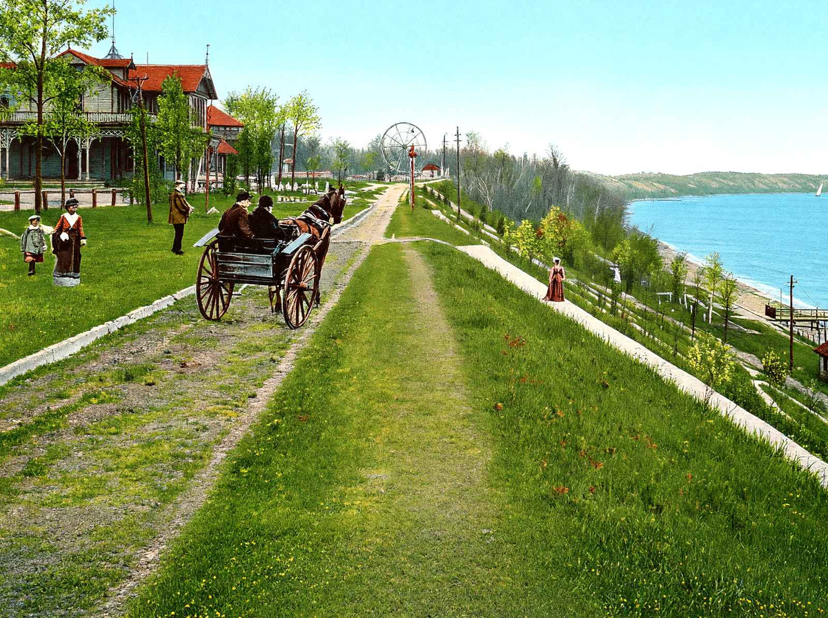 Whitefish Bay, Milwaukee, WI in 1905 vintage print