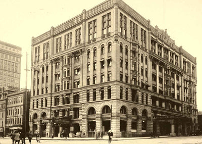 Pfister Hotel, Milwaukee WI in 1905 vintage print