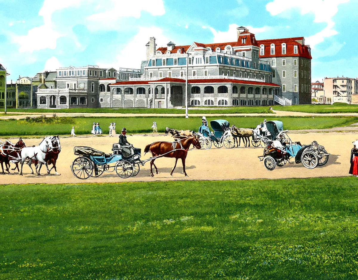 Coleman House, Asbury Park, NJ in 1905 vintage print