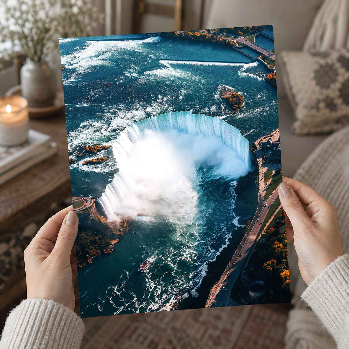 Niagara Falls from Above Photo Print Wall Decor