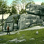 Devils Den, Gettysburg PA in 1906 vintage print
