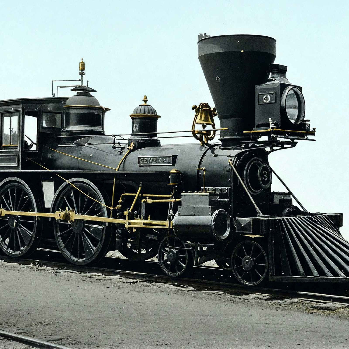 Engine General at Union Depot, Chattanooga vintage print