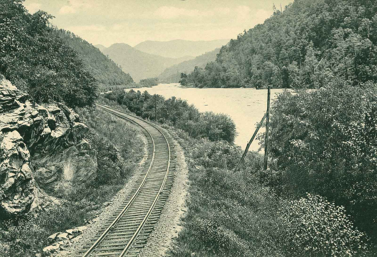 French Broad River Below Asheville, NC (1905) vintage print