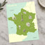 Map of France Regional Graphics by Sofia Gazarian Art Print Wall Decor