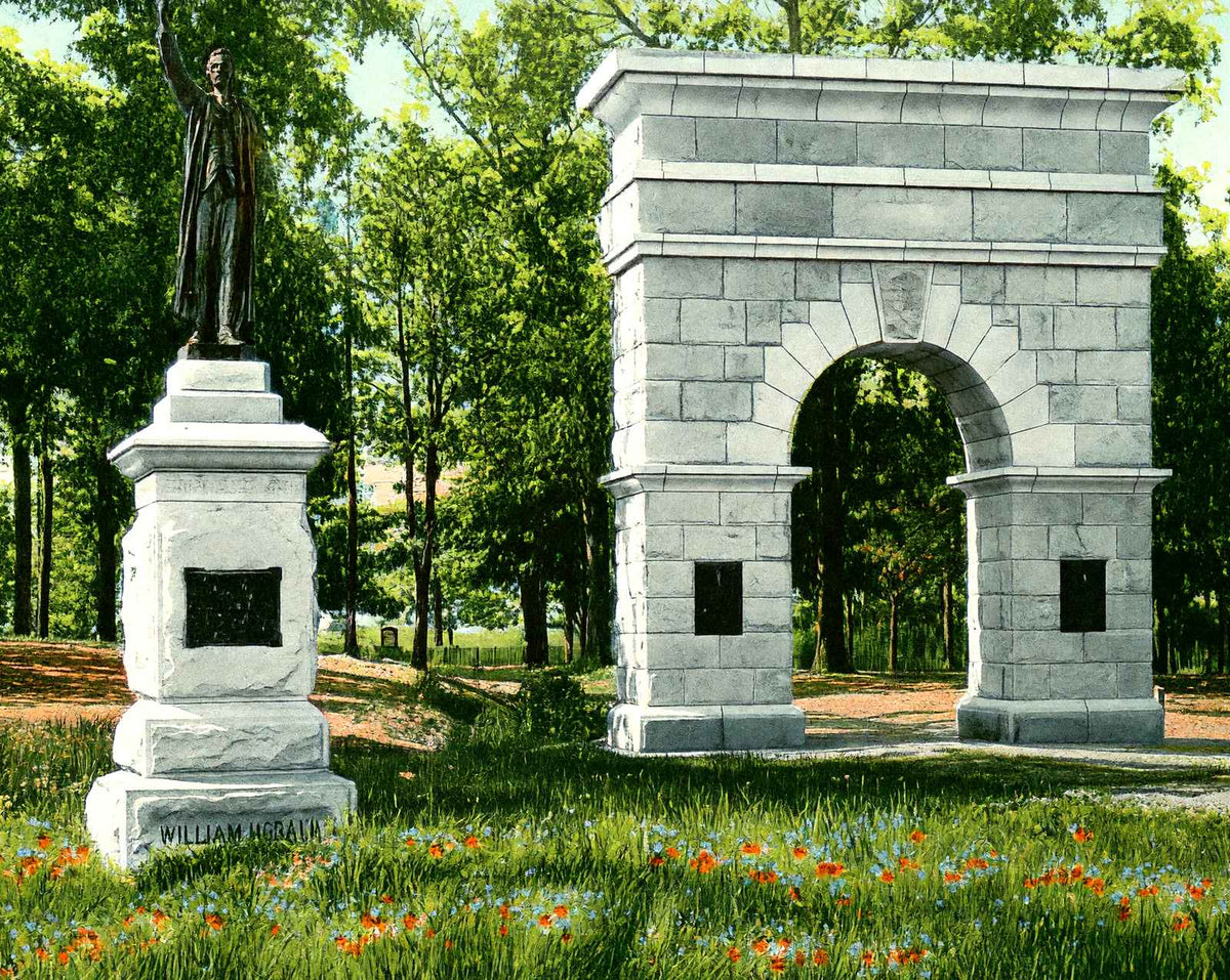 Davidson Arch, Greensboro, NC in 1906 vintage print