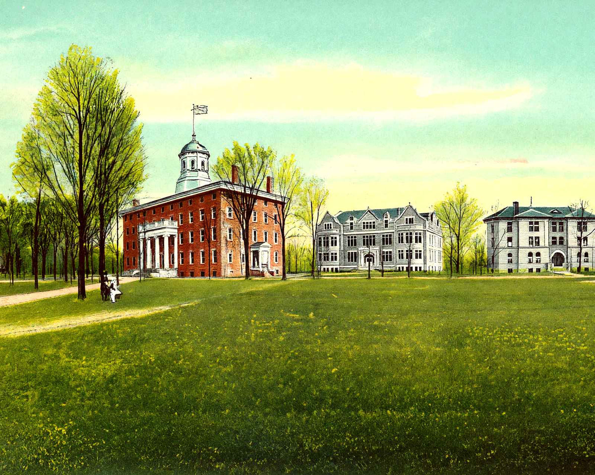 Lawrence University Campus, Appleton, WI 1905 vintage print
