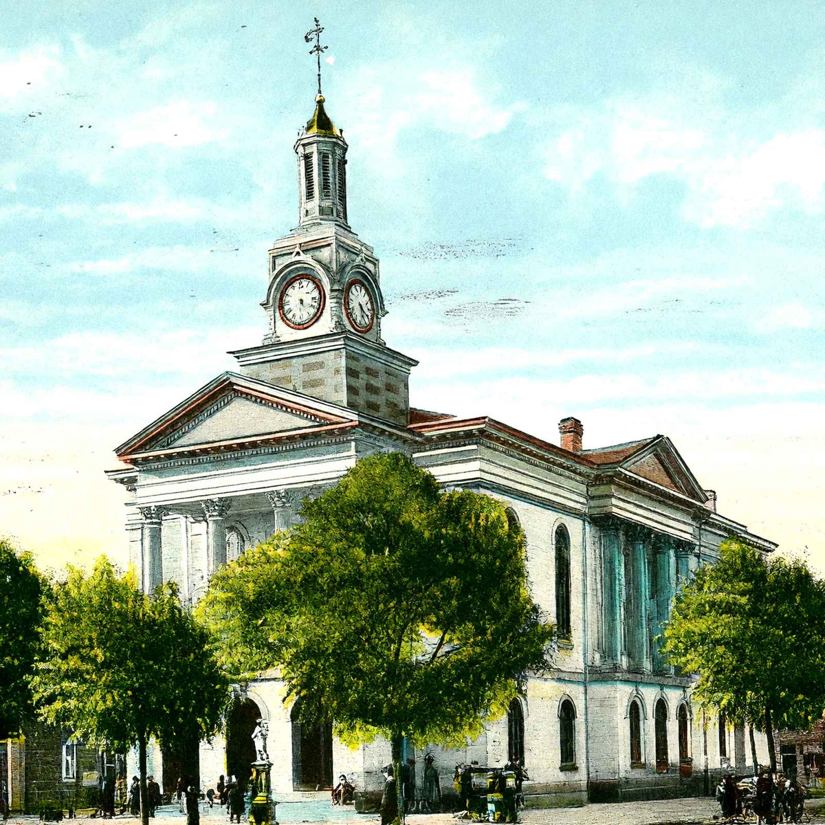 Guilford Court House, Greensboro, NC in 1906 vintage print