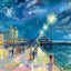 Boardwalk at Night, Atlantic City, NJ in 1902 art print