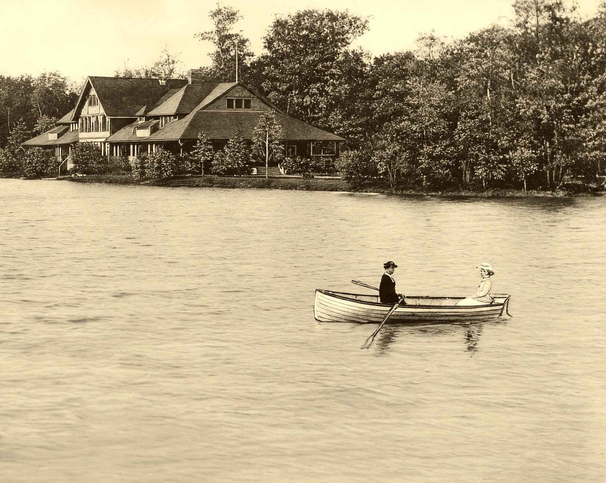 Lake at Lakemont Park, Altoona, PA 1906 vintage photo print
