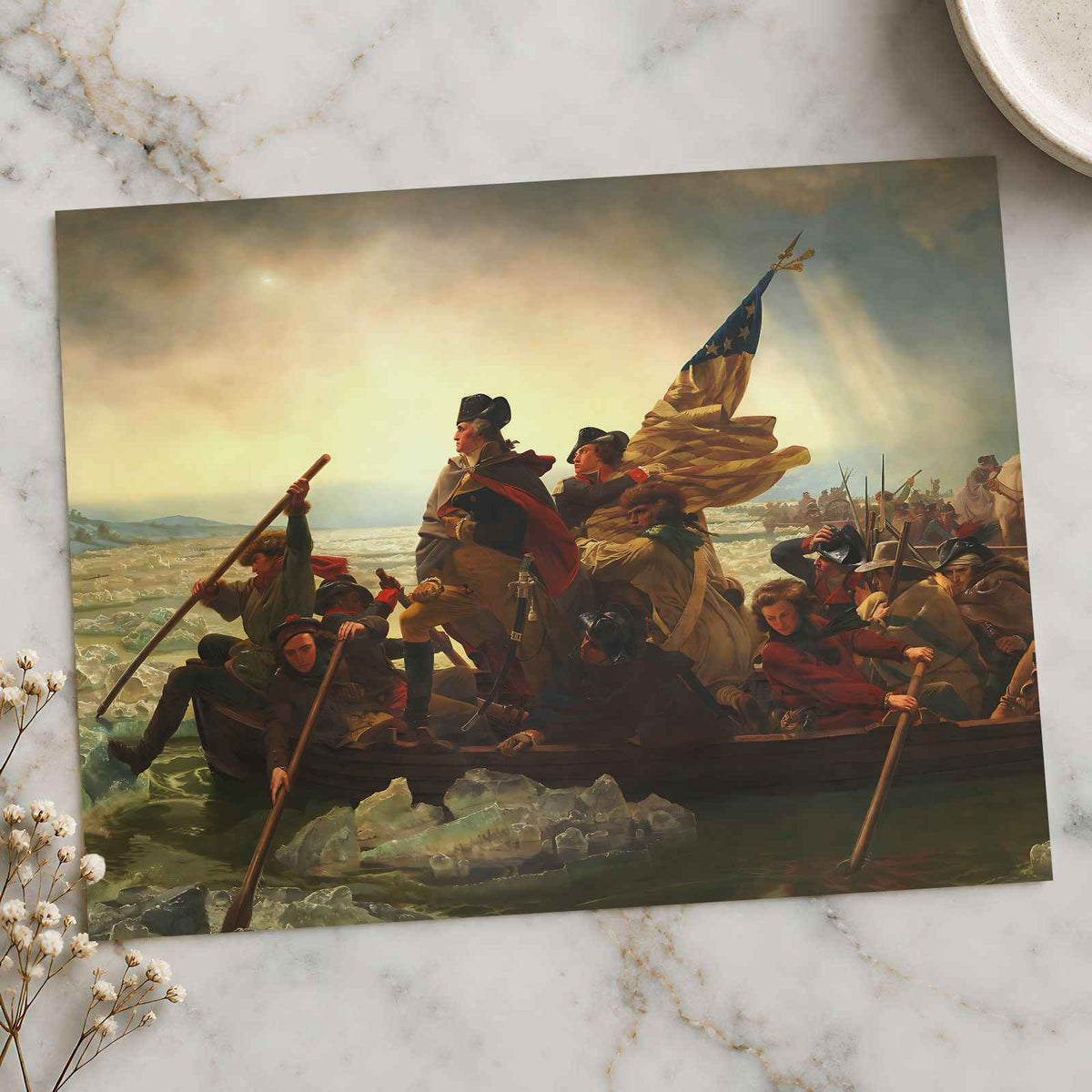 Washington Crossing the Delaware painting by Emanuel Leutze (1851)