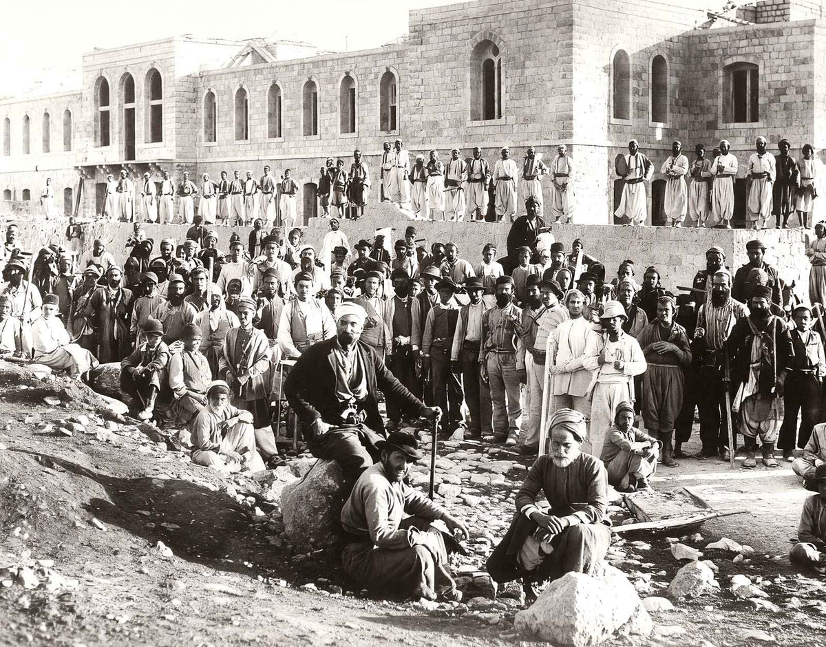 Shaare Zedek Hospital Construction, Jerusalem restored photo print