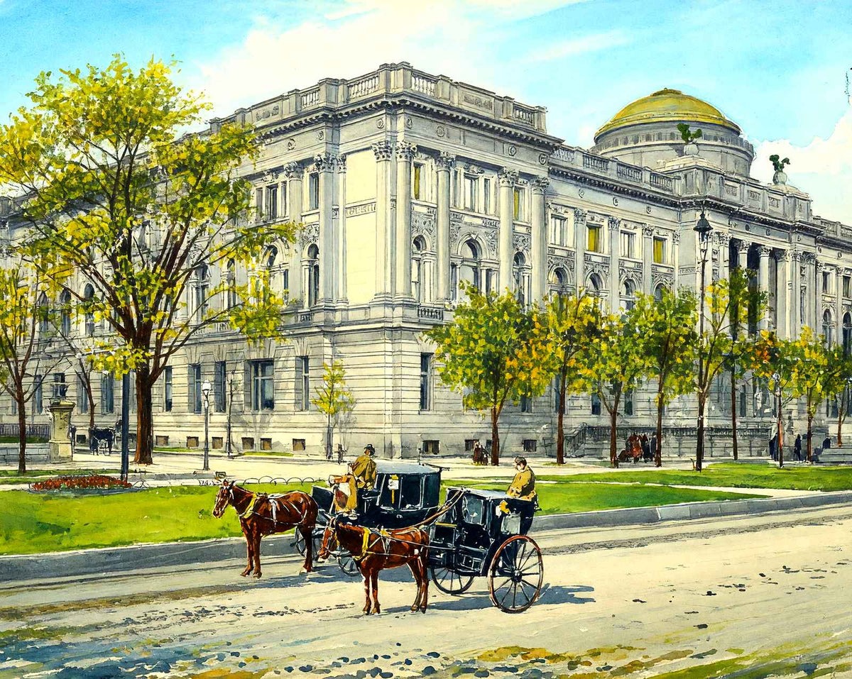 Public Library & Museum, Milwaukee, WI (1905) art print