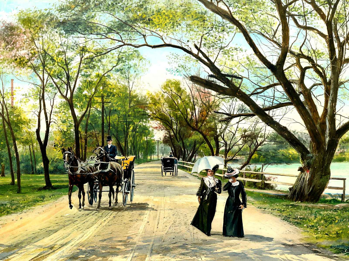 Willow Drive, Lakewood, NJ in 1905 art print