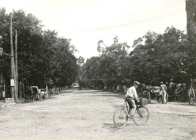 West Inniss Street from Square, Salisbury NC restored photo print