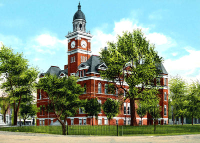 Court House, Paris, TN in 1926 vintage print