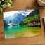Turquoise Lake Beneath Towering Mountains Photo Print Wall Decor