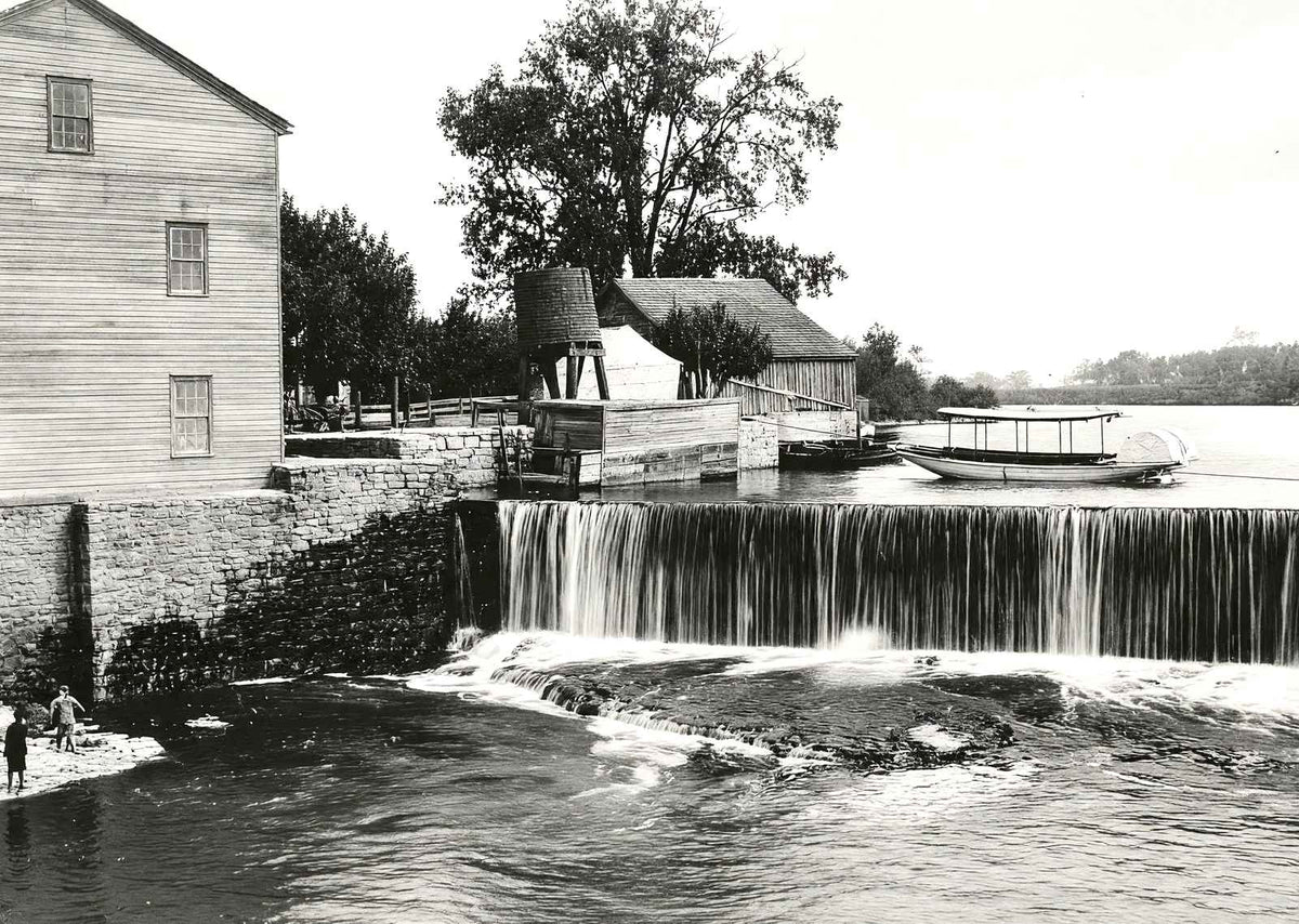 Root River Rapids, Racine, WI in 1904 vintage photo print