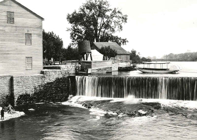 Root River Rapids, Racine, WI in 1904 vintage photo print