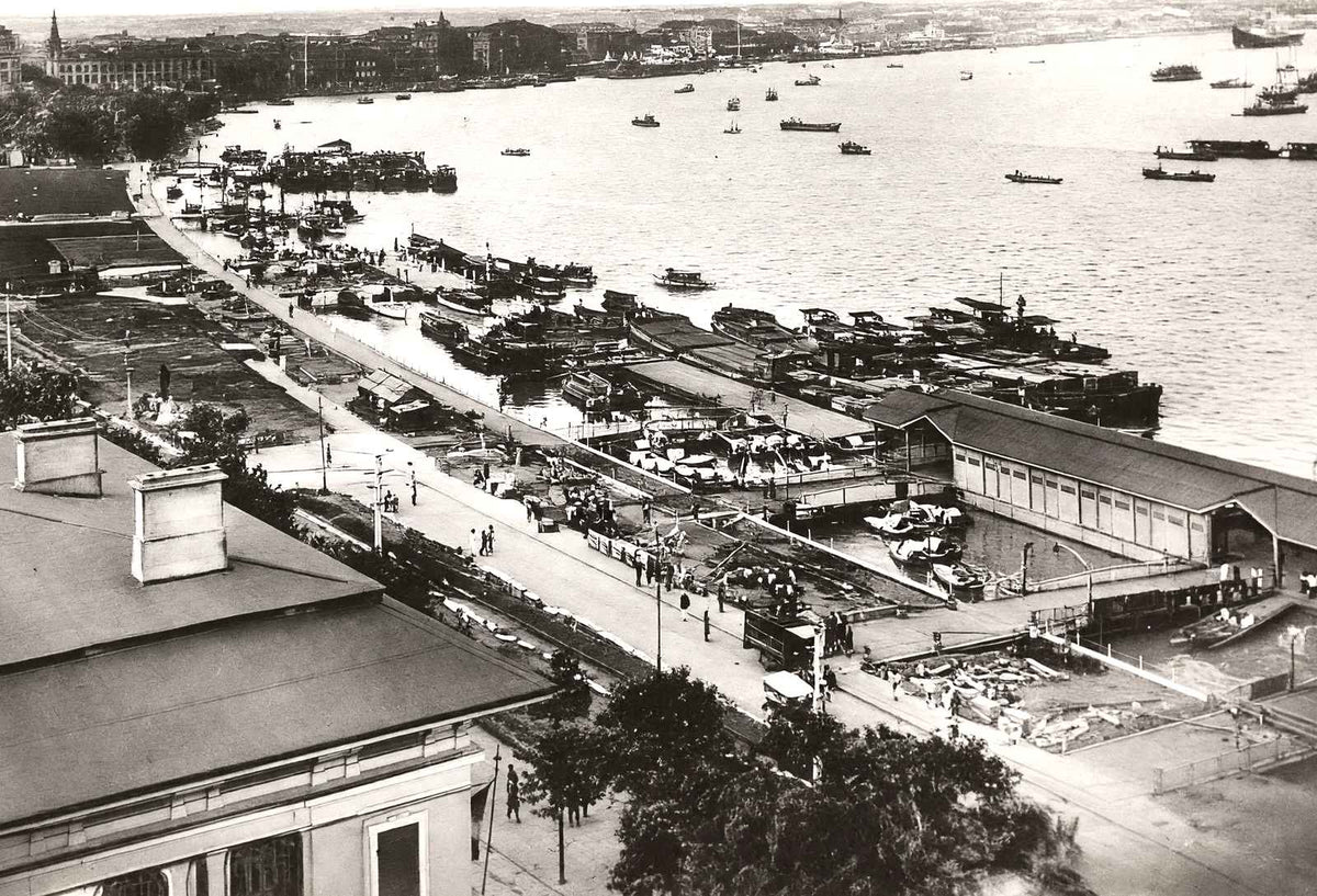 The Bund, Shanghai, China vintage photo print