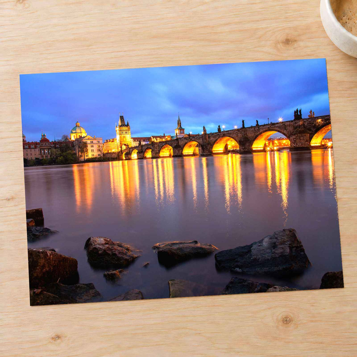 Charles Bridge, Vltava River, Prague Photo Print Wall Decor