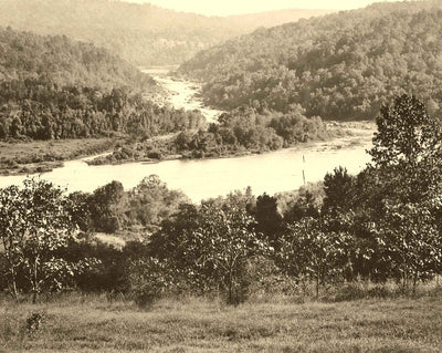 Yadkin River from Palmer Mountain, Whitney NC photo print