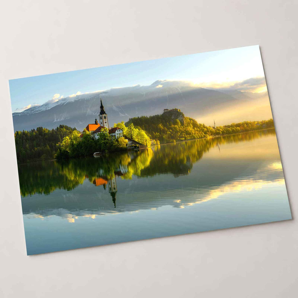 Church of the Assumption on Lake Bled by Ales Krivec Photo Print Wall Decor
