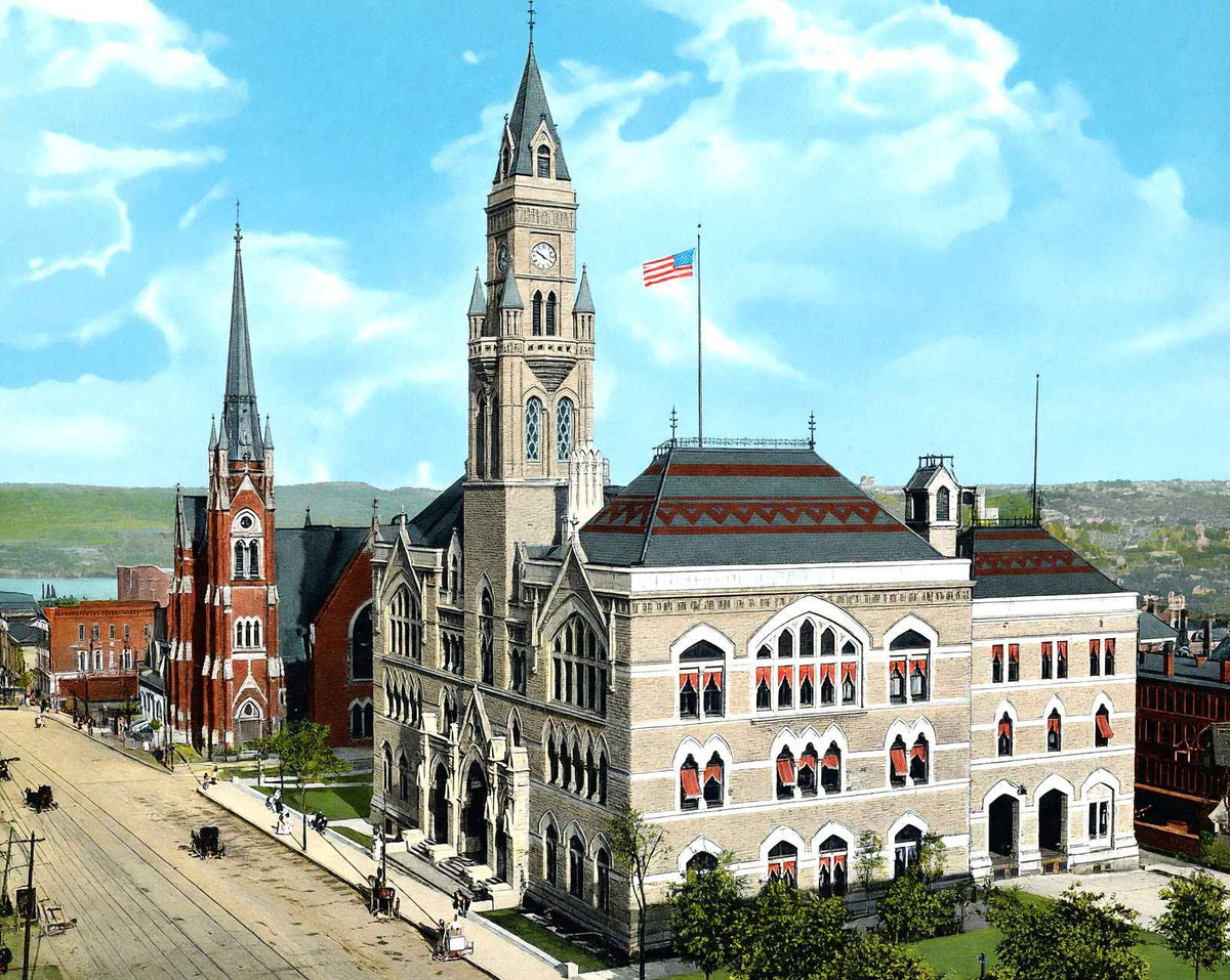 Custom House, Nashville, TN vintage print