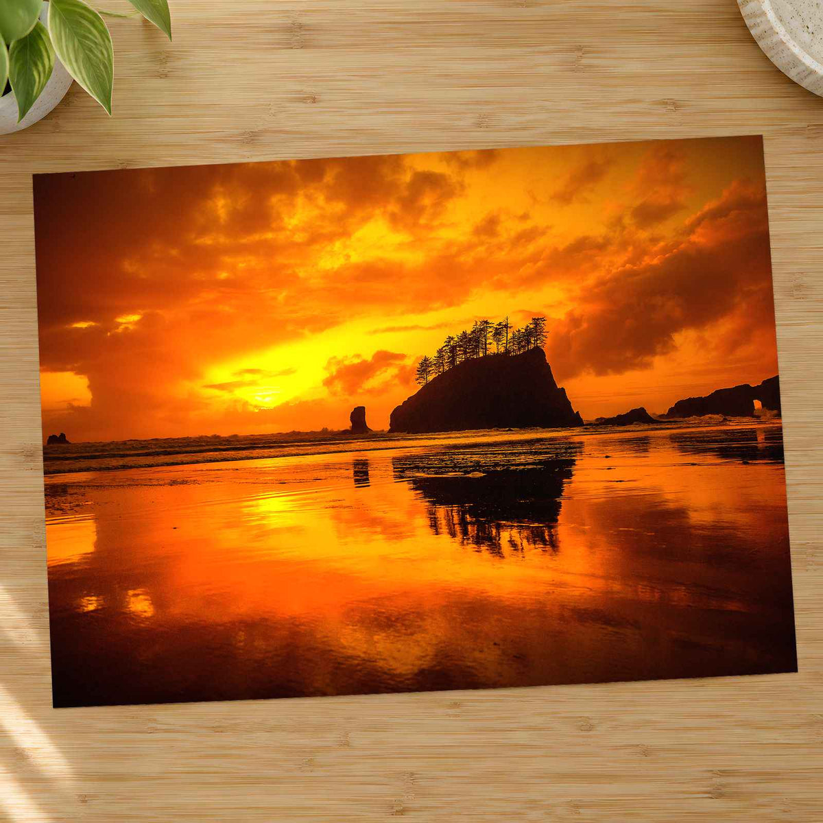 Rock Island Blazing Sunset by Joshua Earle Photo Print Wall Decor