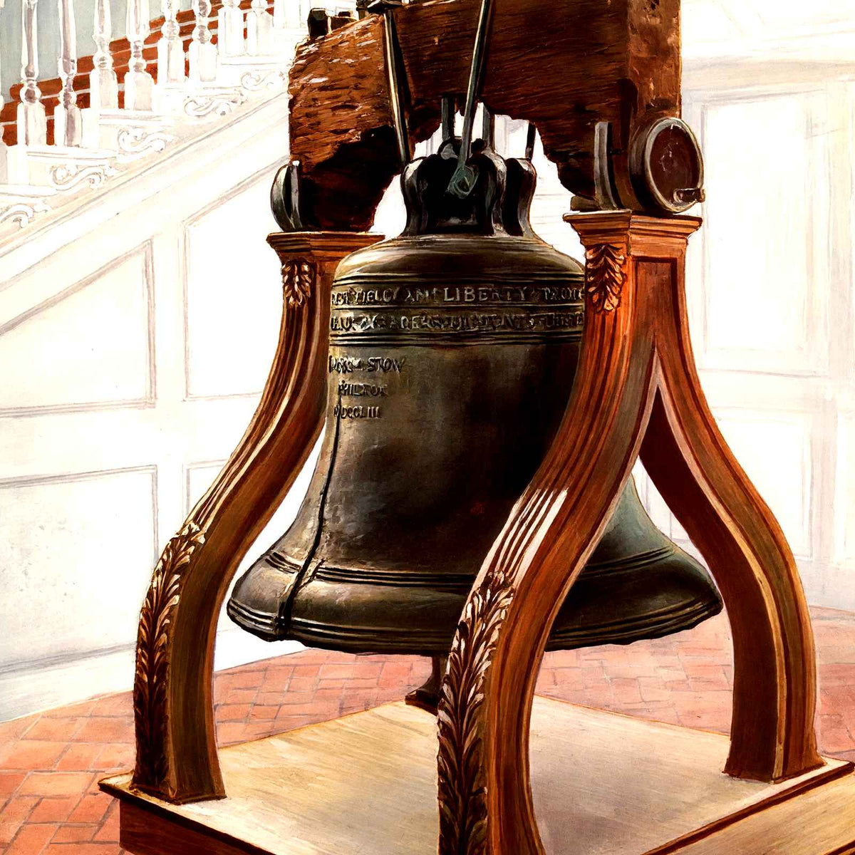 Liberty Bell, Philadelphia PA in 1906 vintage print