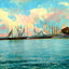 Inlet Boats, Atlantic City, NJ in 1901 art print