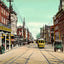 Hamilton Street, Allentown, PA in 1907 vintage print