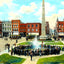 Pack Square, Asheville, NC in 1906 art print