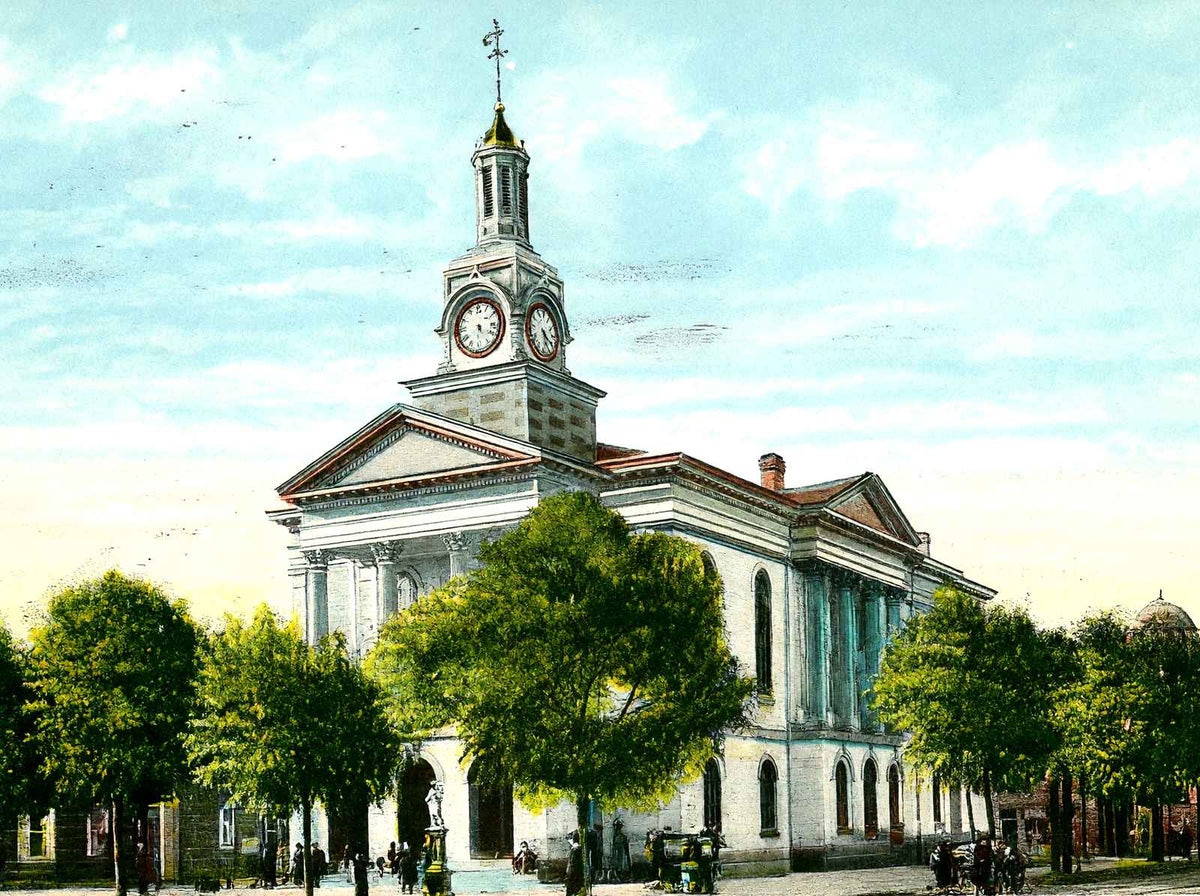 Guilford Court House, Greensboro, NC in 1906 vintage print