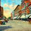 Fourth St from Pearl St, LA Crosse, WI (1906) art print
