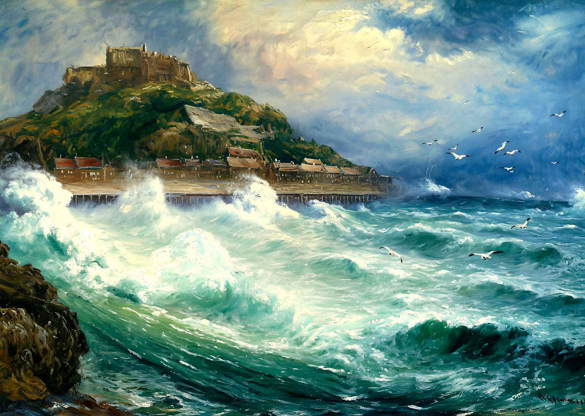 Mount Orgeuil Castle, Jersey in 1905 art print