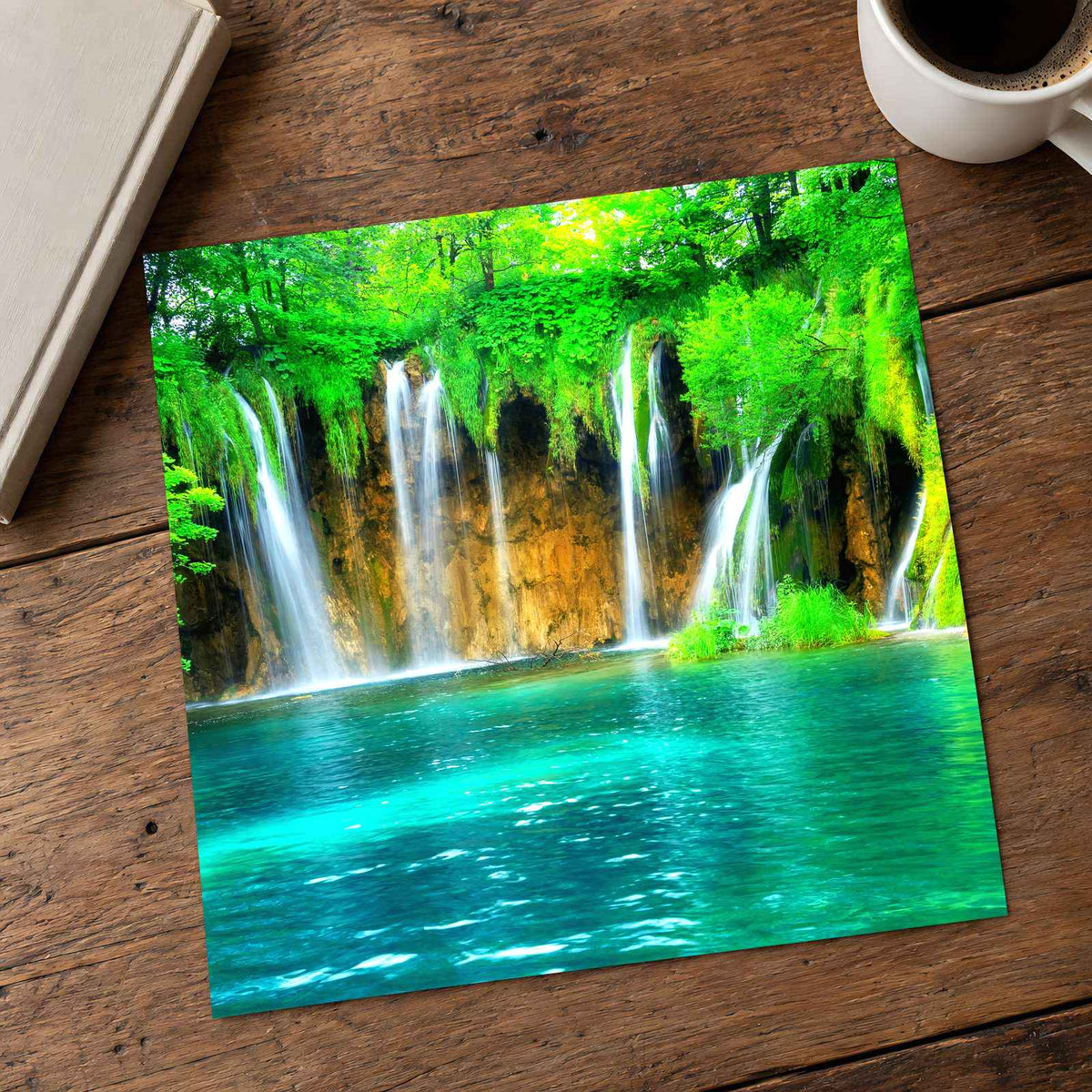 Multiple Waterfalls Cascading Photo Print Wall Decor